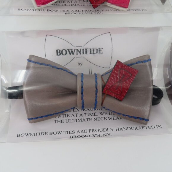 Bownifide by Christopher Martin Exotic Leather Bowtie Collection NEW One Size OS - Picture 4 of 11